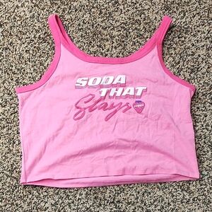 POPPI | Pink Graphic Tank Top "SODA THAT SLAYS"